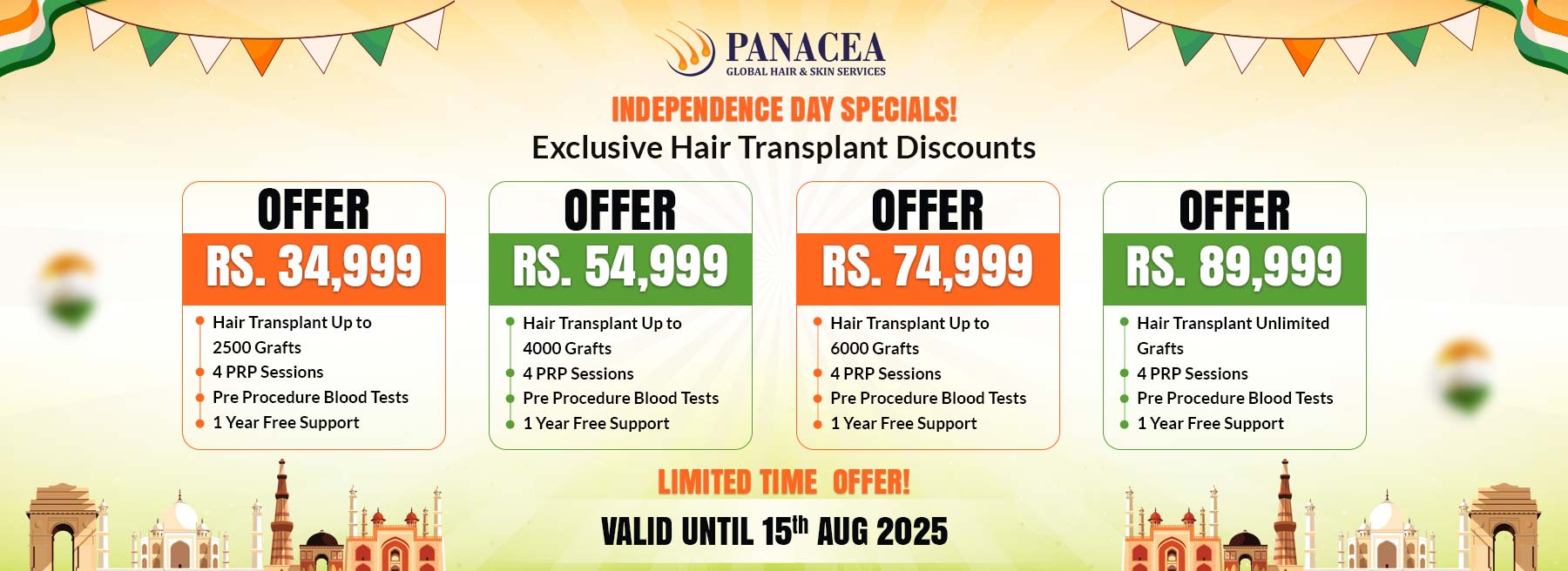 Independence Day Exclusive Hair Transplant Discounts in Okhla